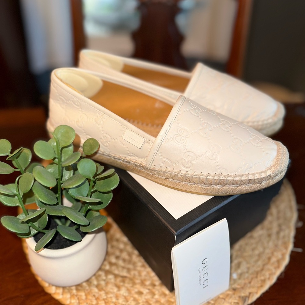 - Gucci GG Leather Espadrille
